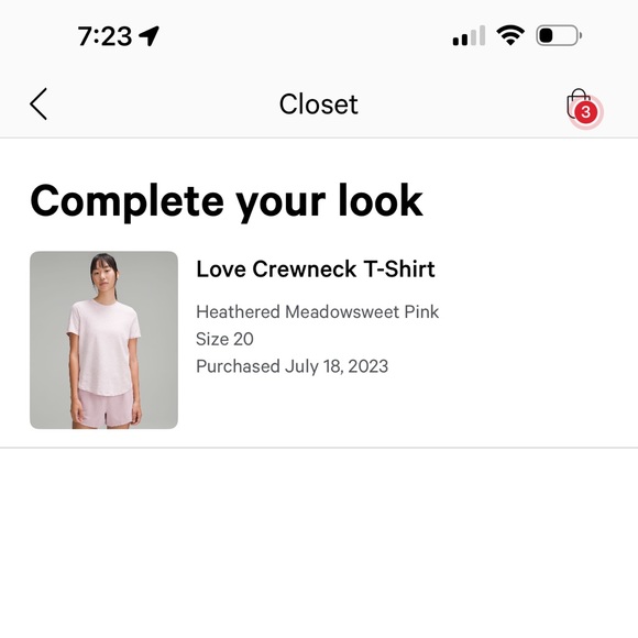 Lululemon Love Crewneck T-Shirt 20 Heathered Meadowsweet Pink - Picture 6 of 6